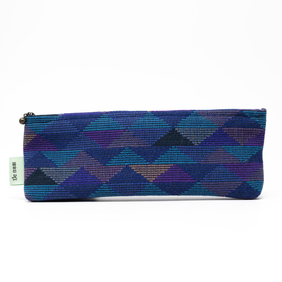 kawauchi train pencil case blue