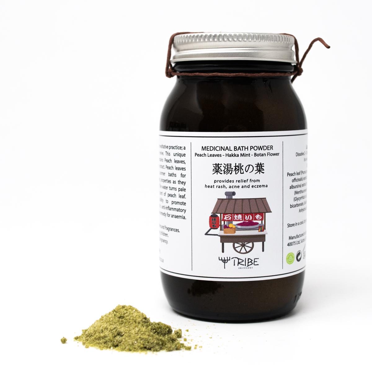 tribe peach leaves bathing powder dark open