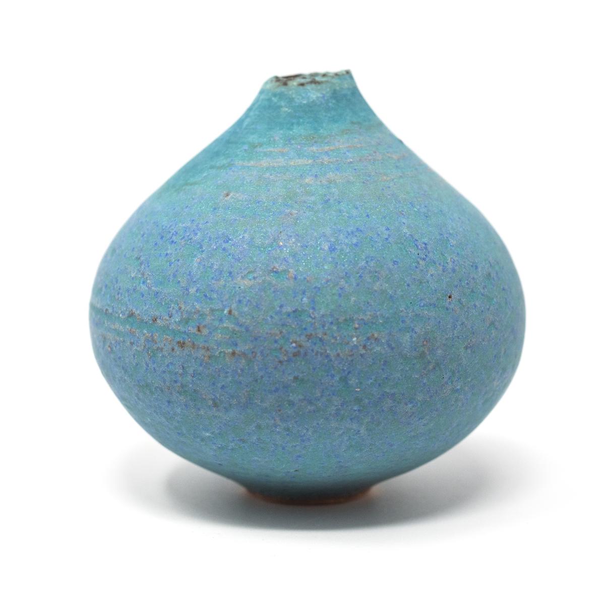aya antique blue totto bud vase