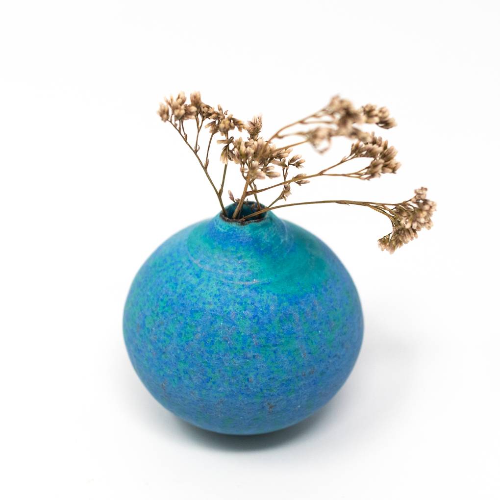 Image of Antique Blue Totto Bud Vase