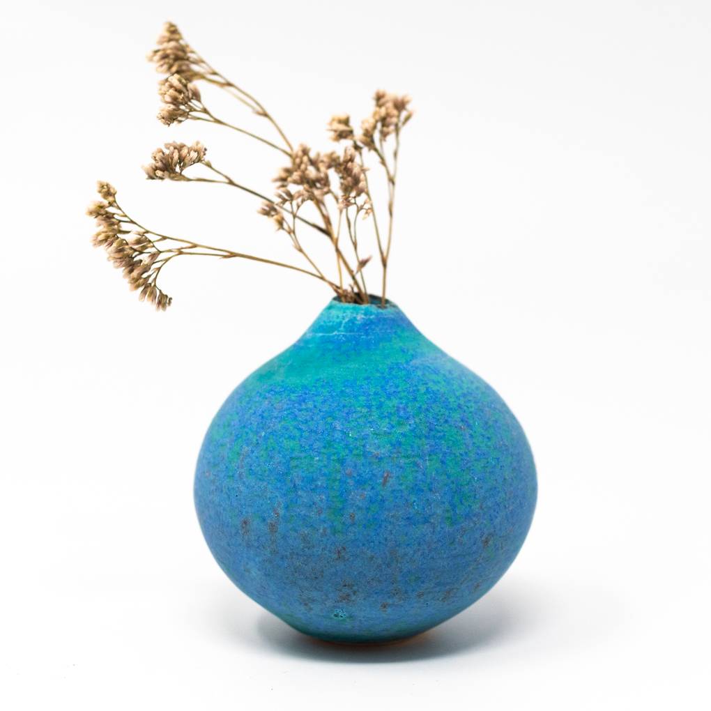 Image of Antique Blue Totto Bud Vase