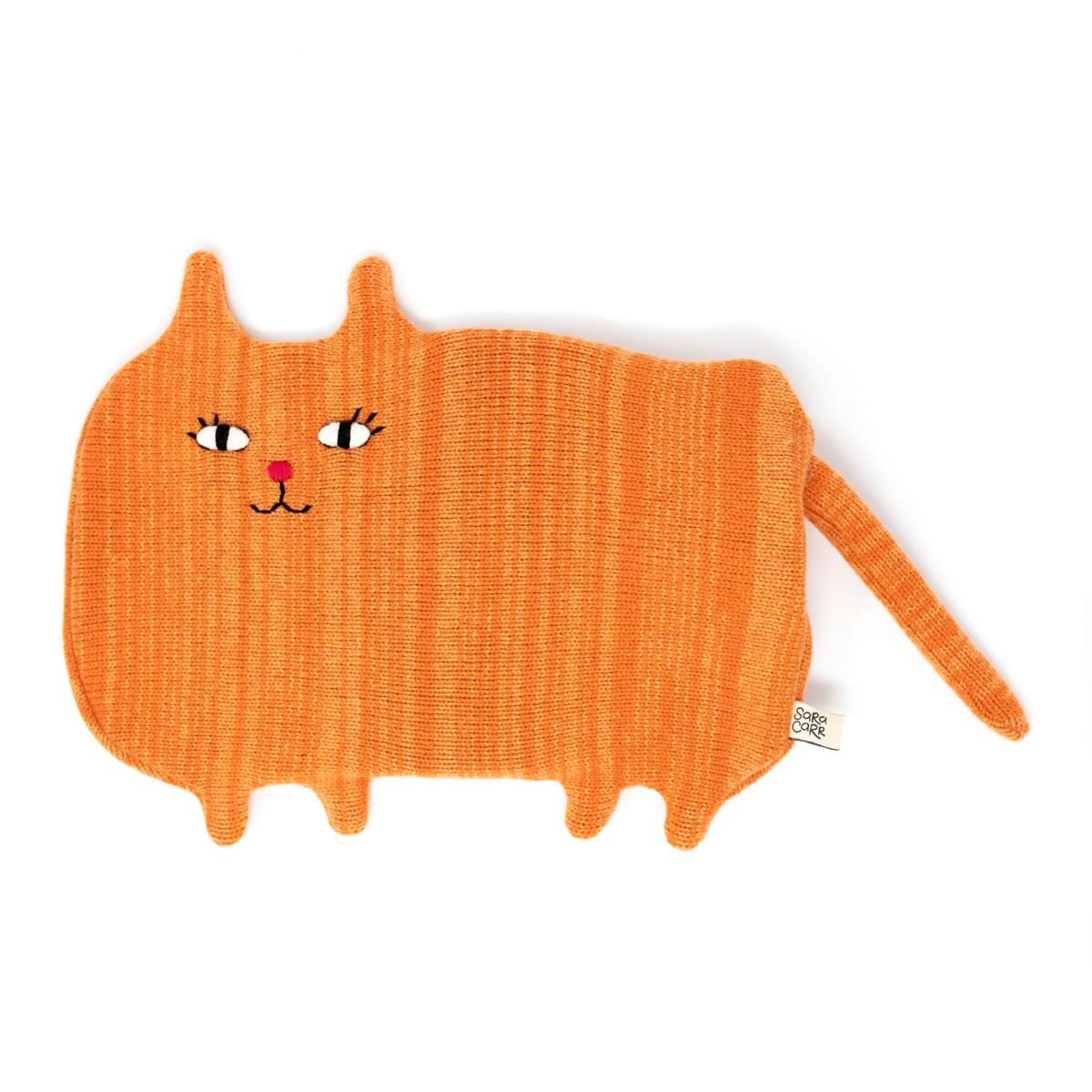 sara carr cat hot water bottle ginger