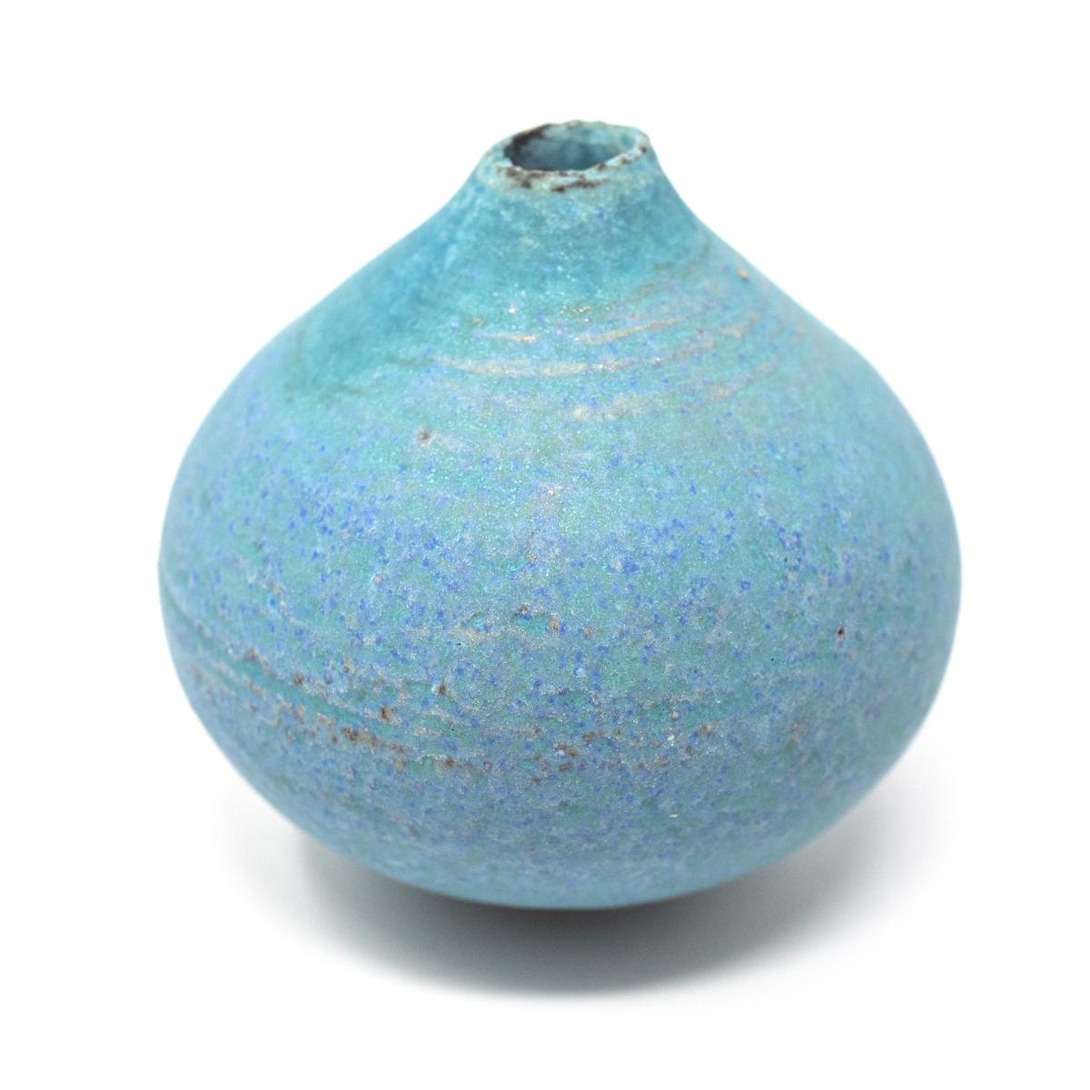 aya antique blue totto bud vase side angle