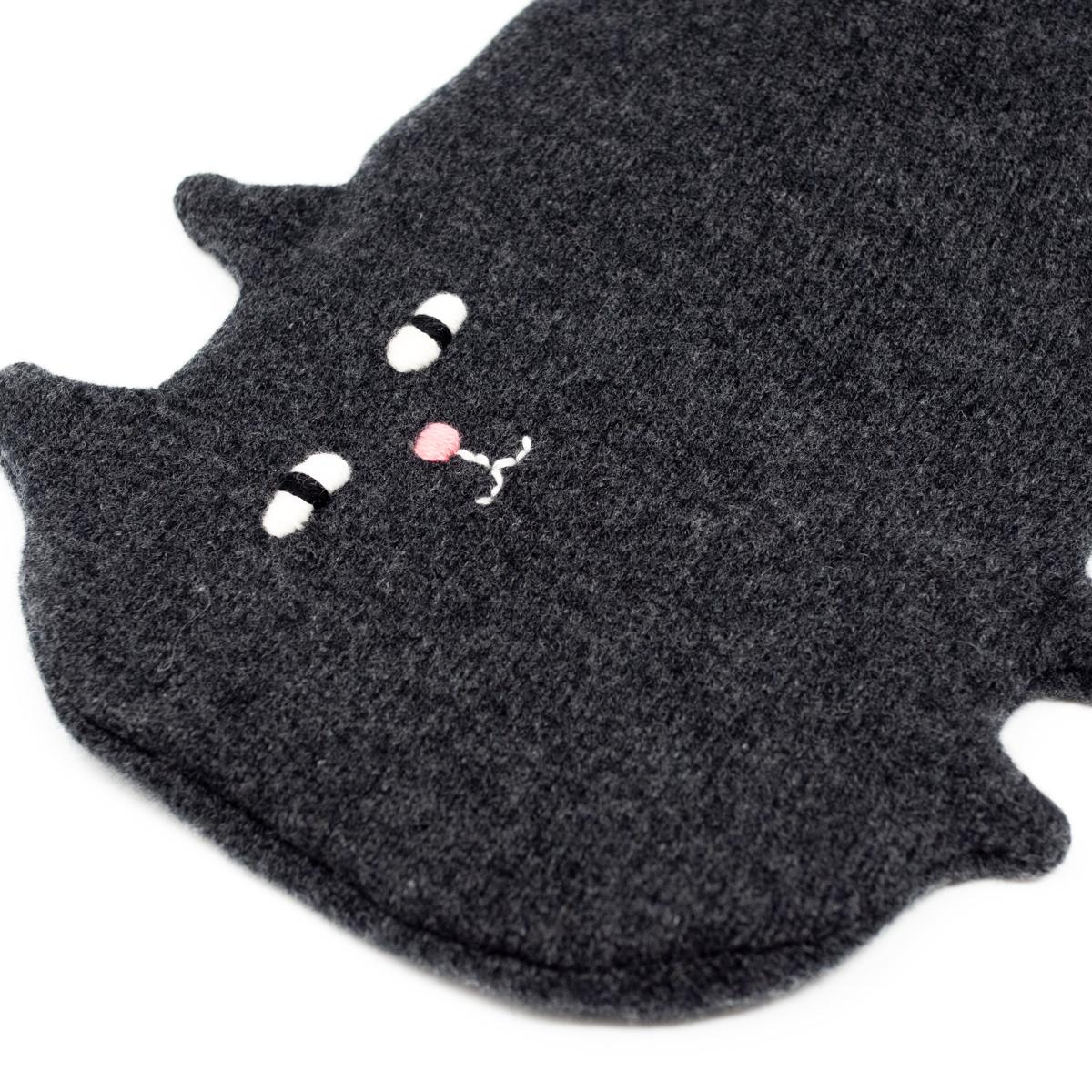sara carr cat hot water bottle black top