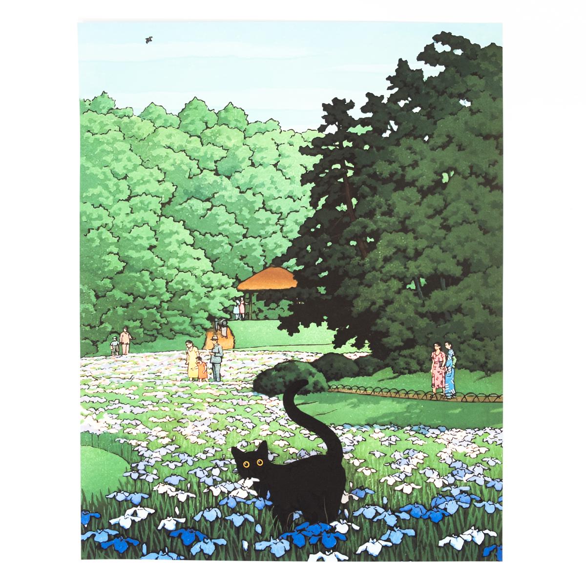 general cat print flower field
