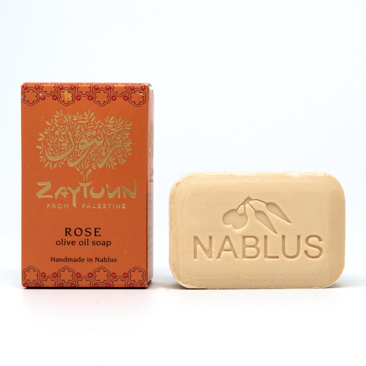 nablus rose olive soap bar