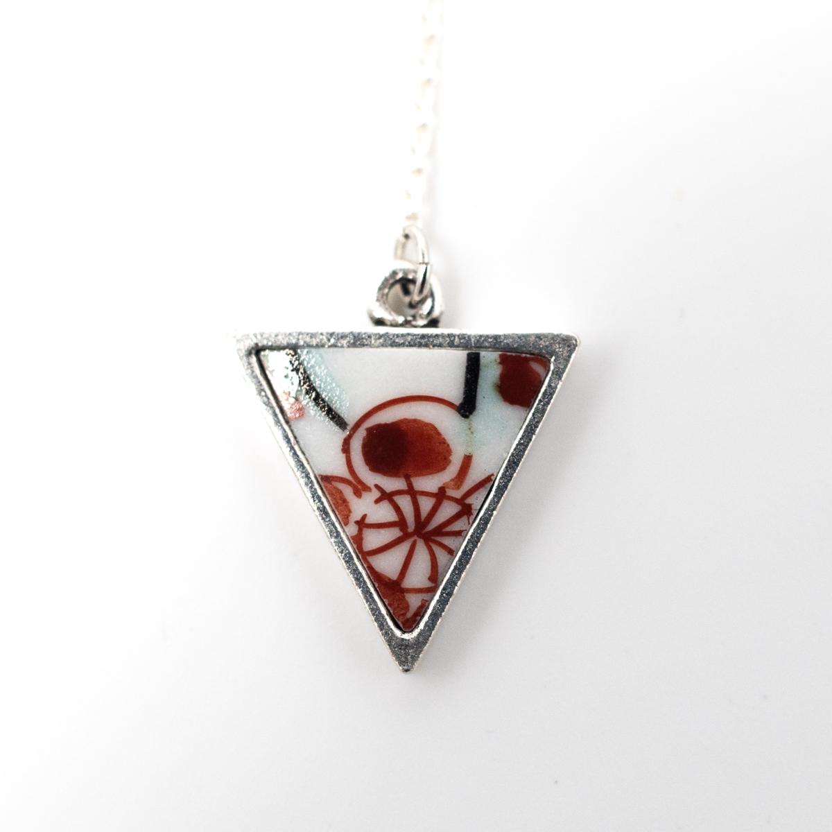 nozomi silver red flower necklace