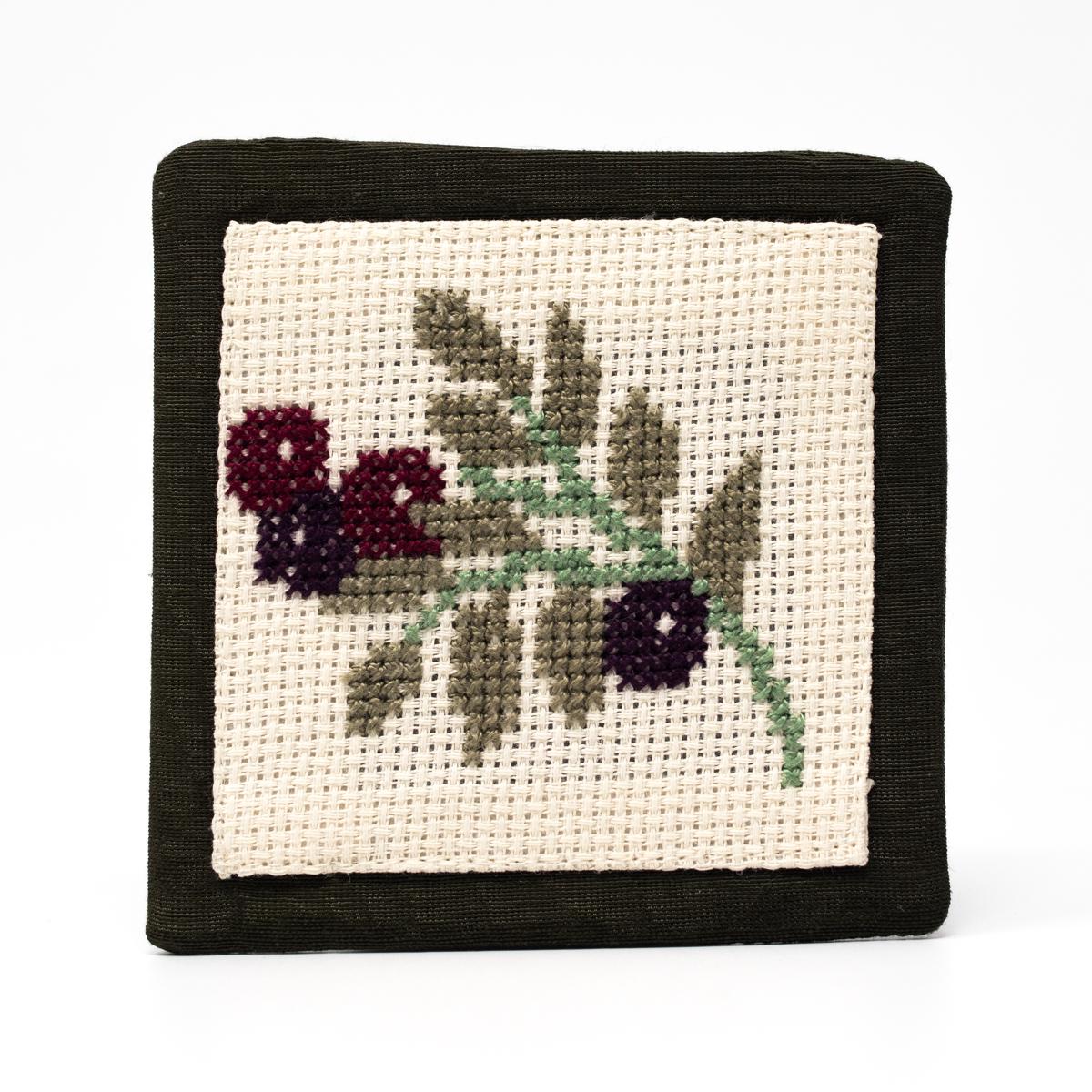handmade palestine olive branch coaster single