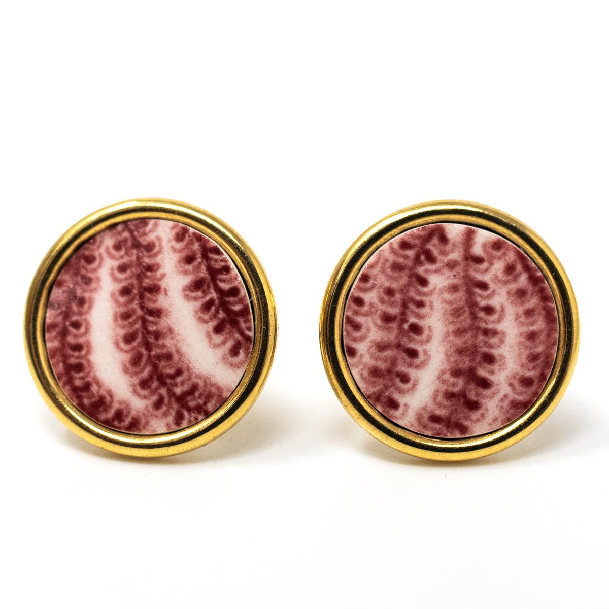 nozomi stud earring red pattern