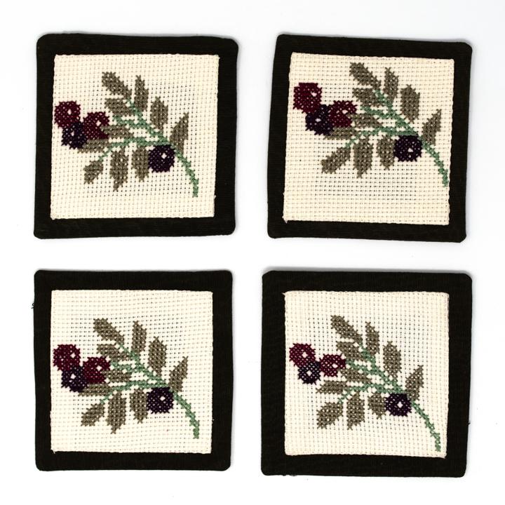 handmade palestine olive branch coaster