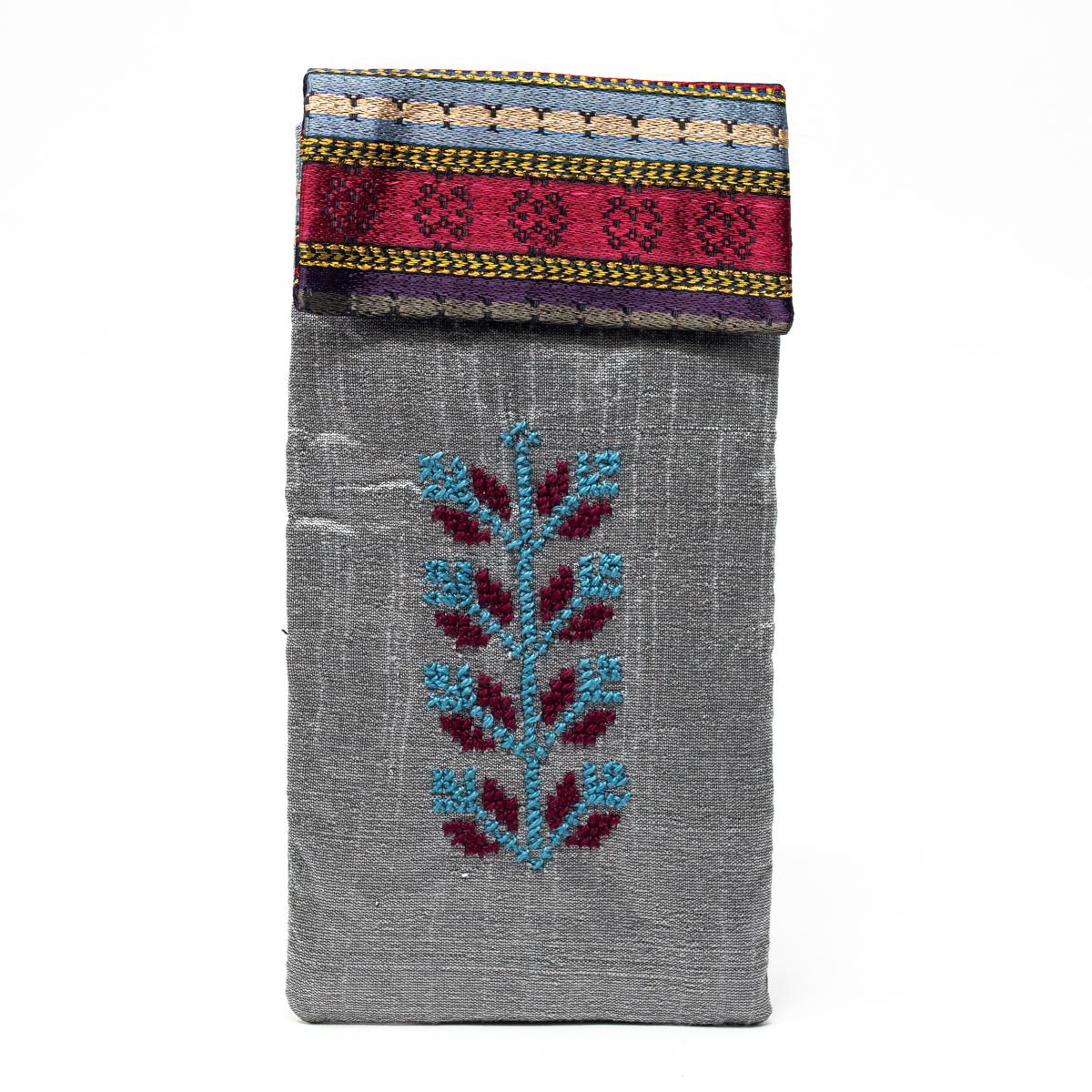 handmade palestine pouch grey