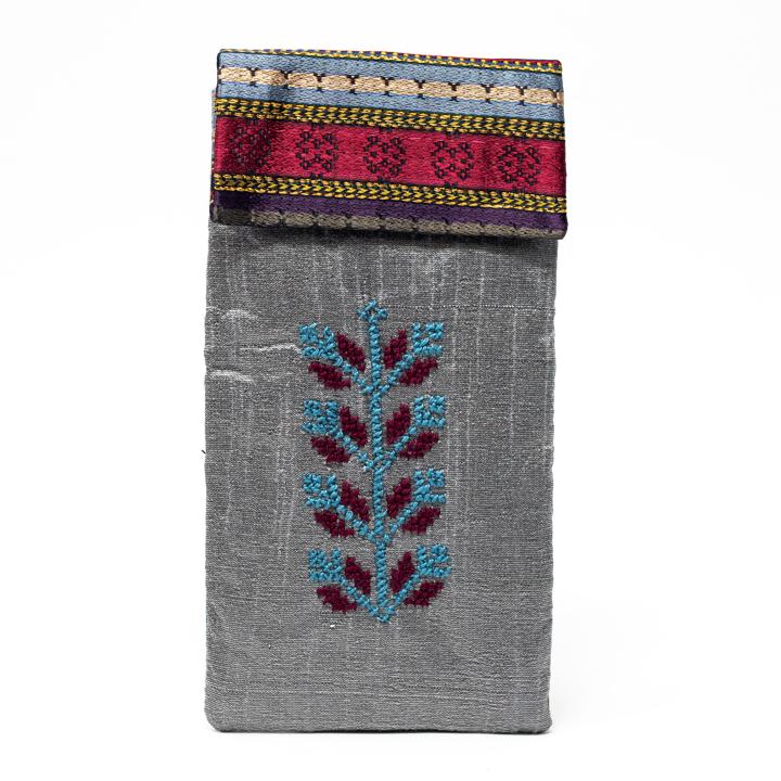 handmade palestine pouch grey