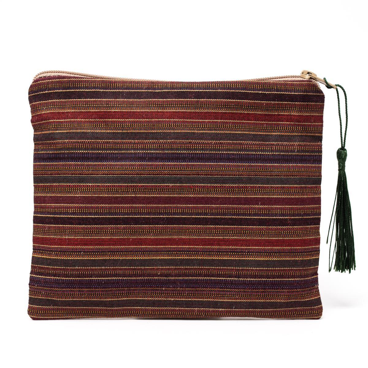 handmade palestine brown stripe purse