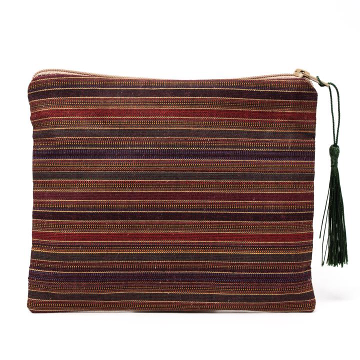 handmade palestine brown stripe purse