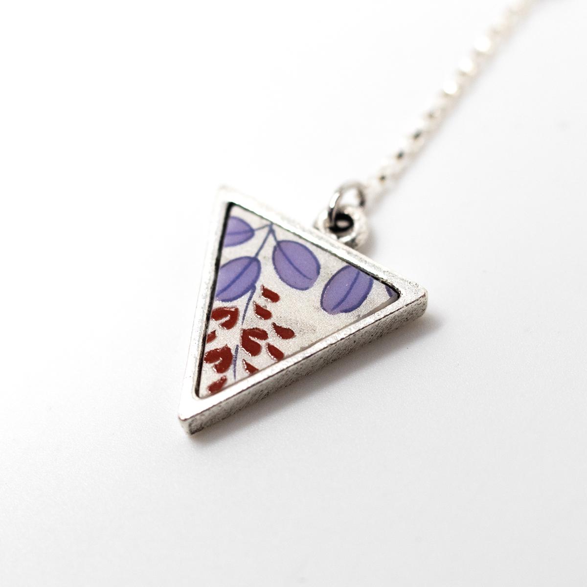 nozomi red purple flower necklace angle