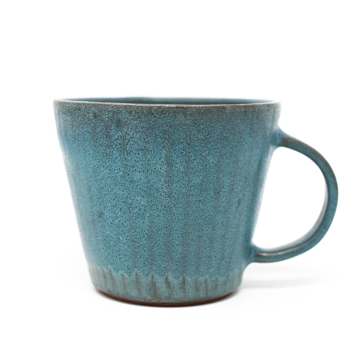 aya blue short coffee mug side