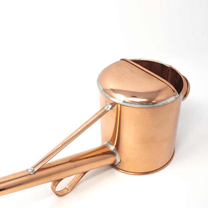 copper watering can top angle