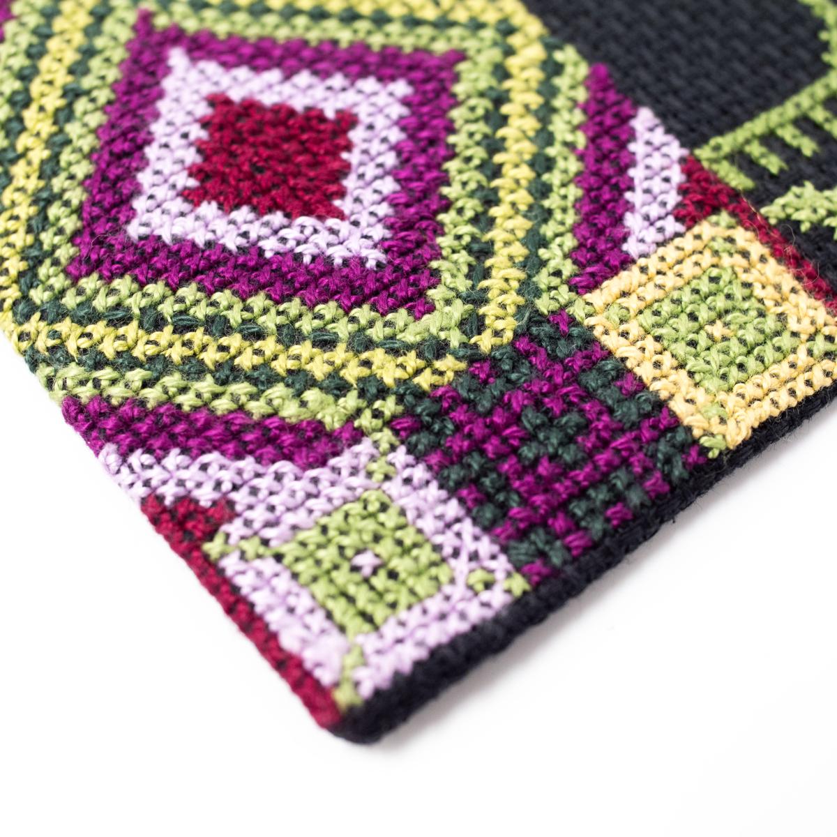 handmade palestine purse angle closeup