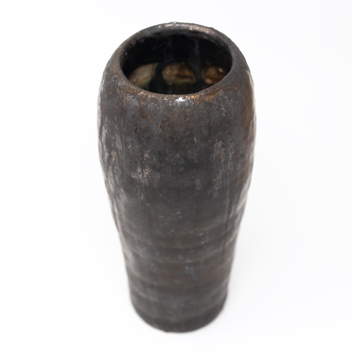 isao kimura black tall vase