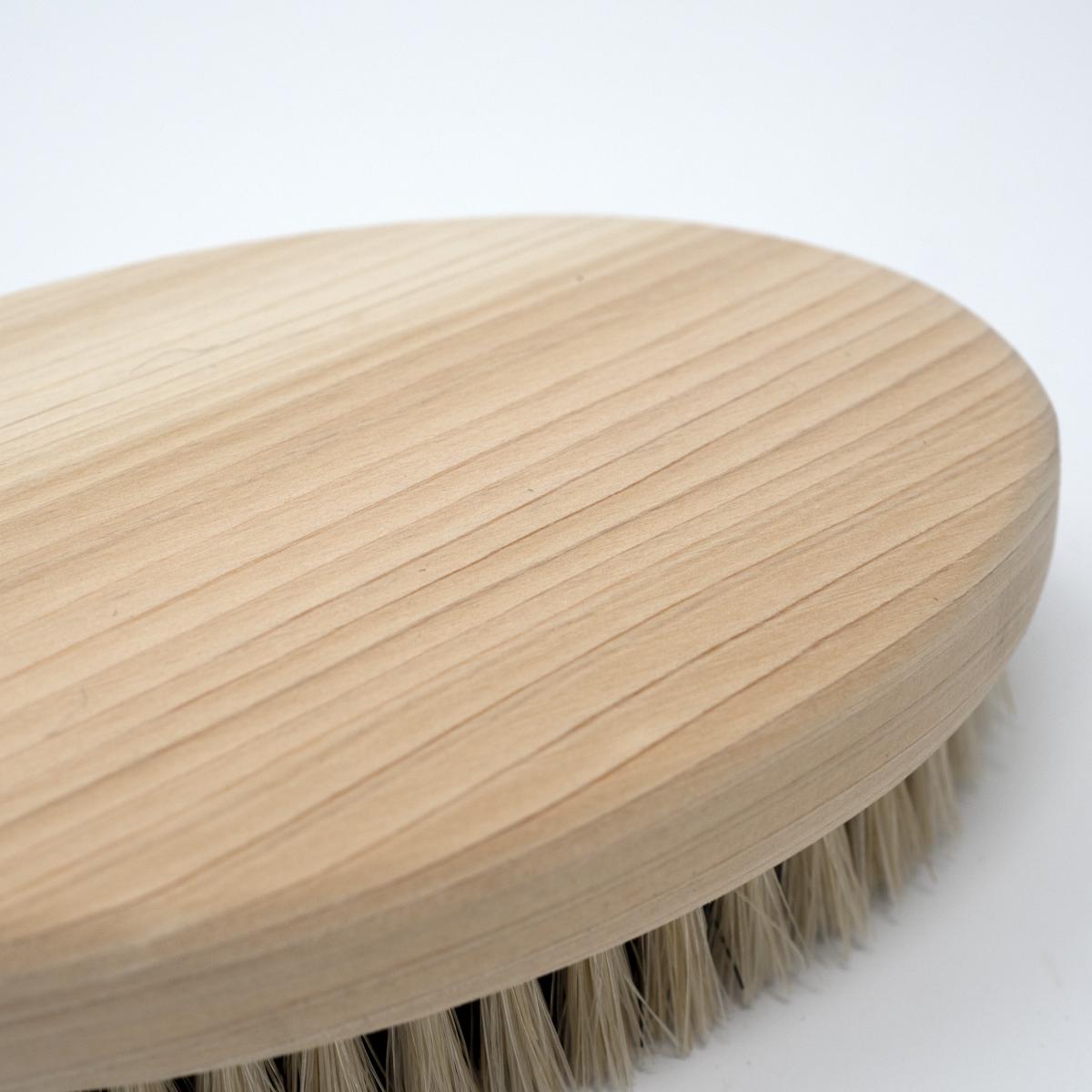 large brush head back closeup