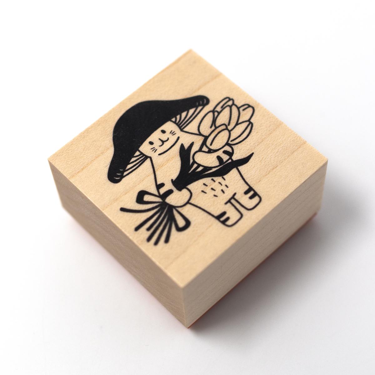 super stamp cat flowers top angle