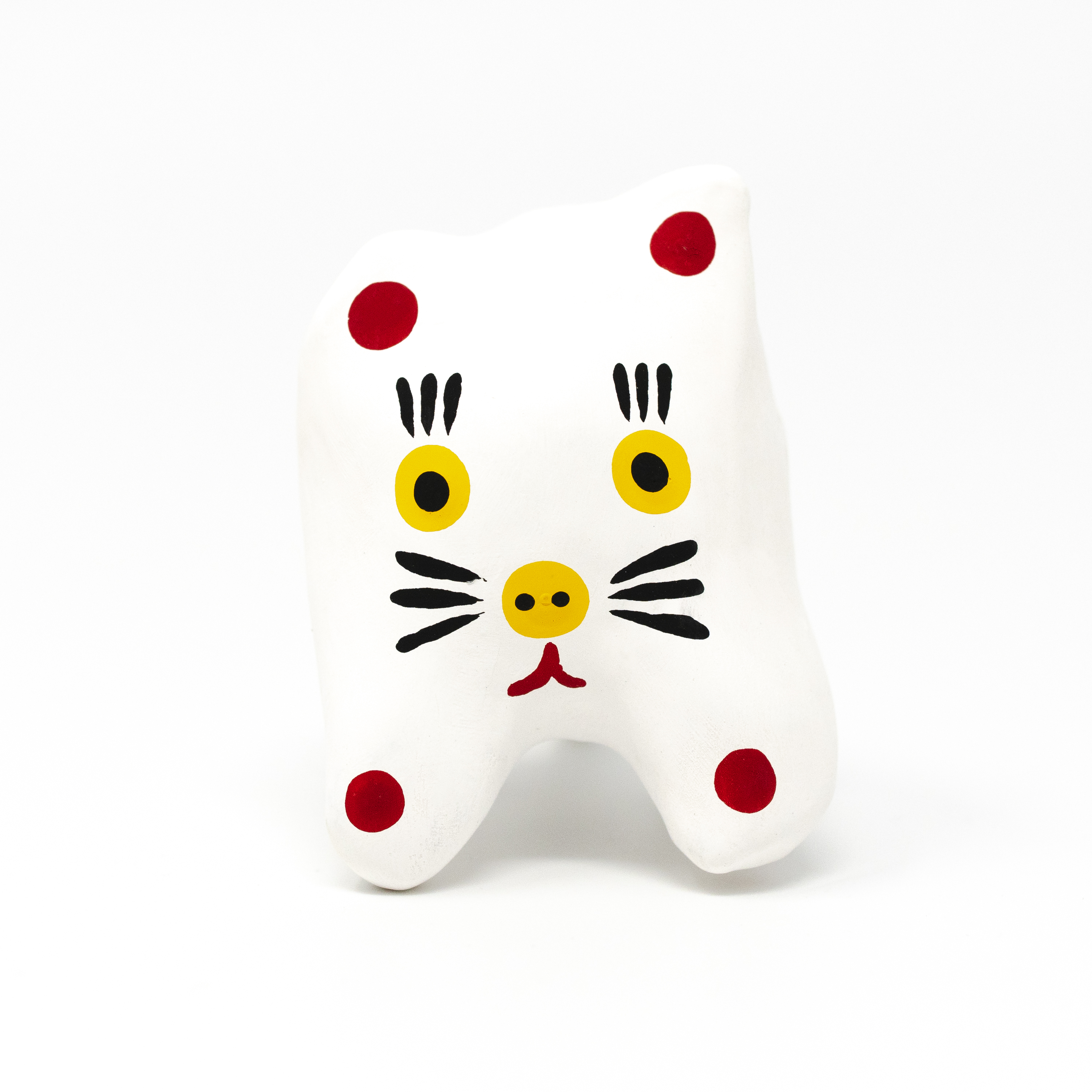 Image of Maneki Neko Hariko Ornament: White