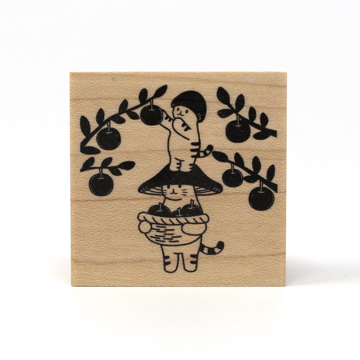 super stamp cats fruit picking