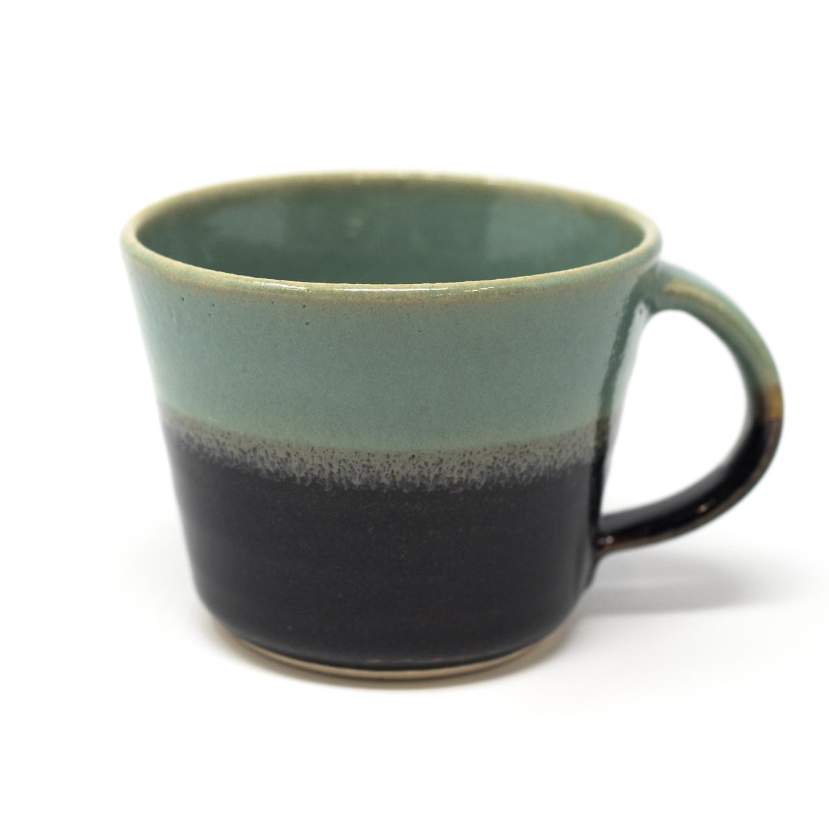 mashiko small green black coffee mug alt