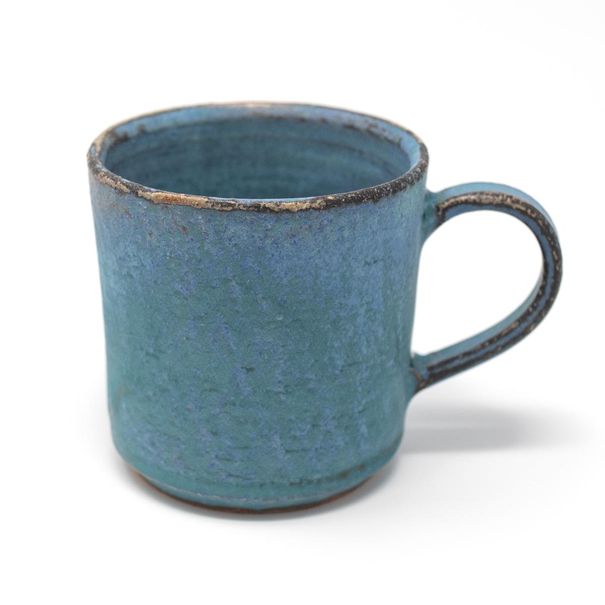 aya mug antique blue side angle