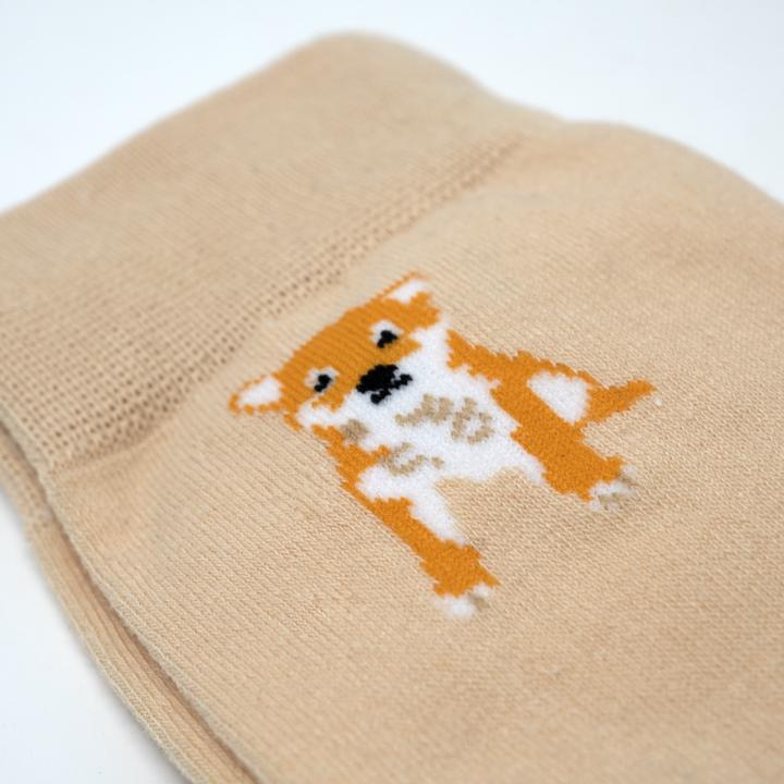 orange dog socks closeup