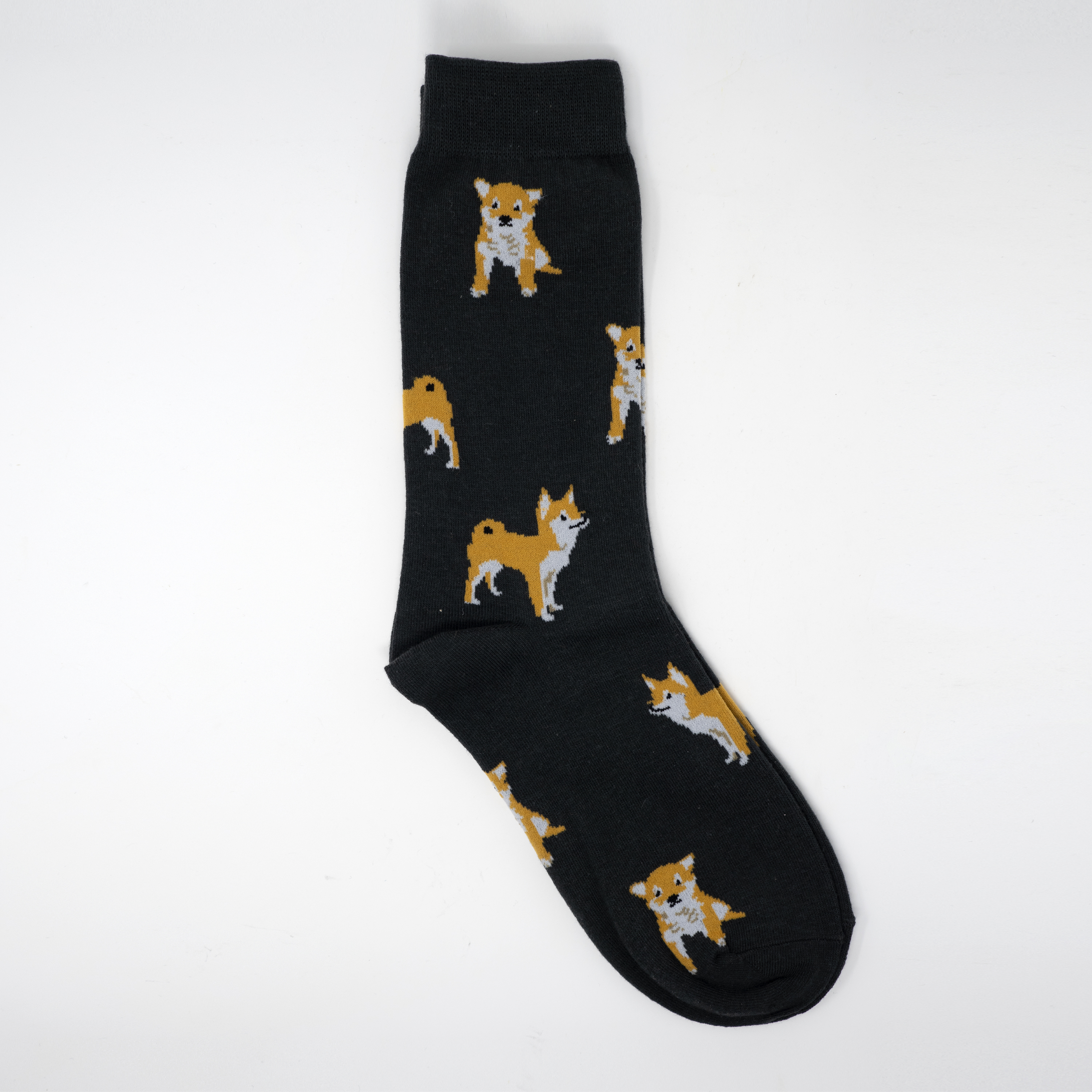 Image of Shiba-inu Socks Charcoal
