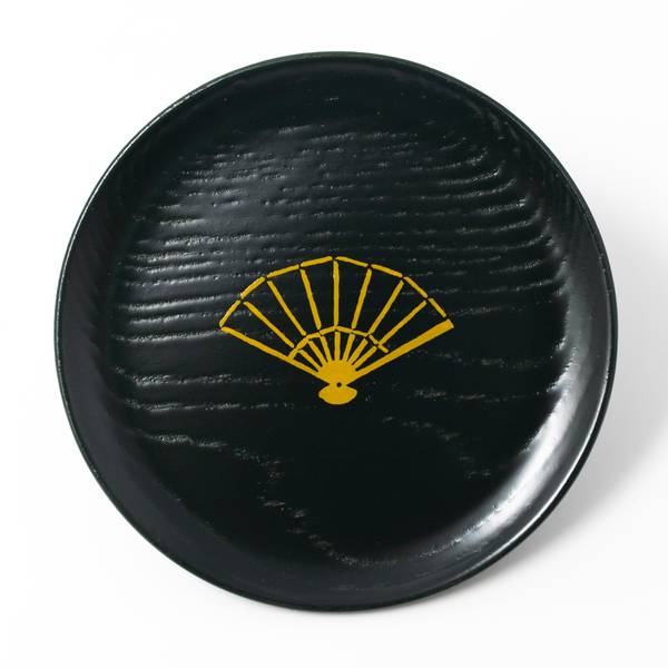 Image of Japanese Lacquerware Plate: Uchiwa