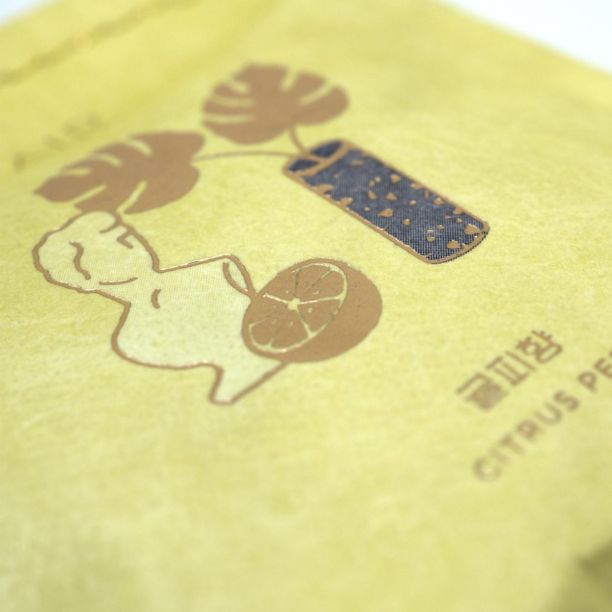 citrus peel sachet closeup