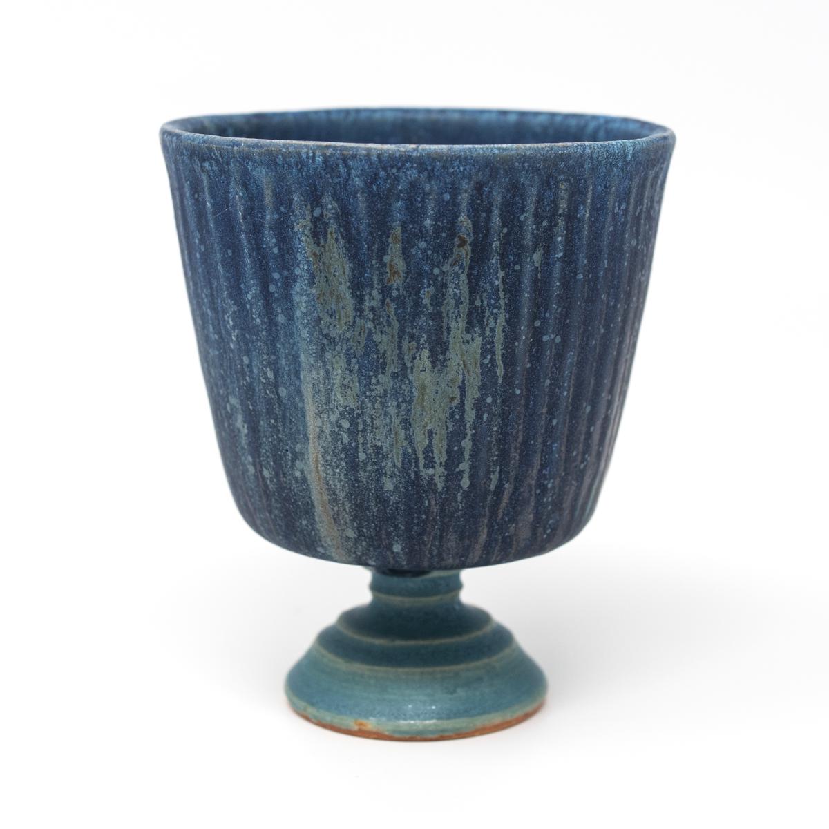 aya antique blue goblet