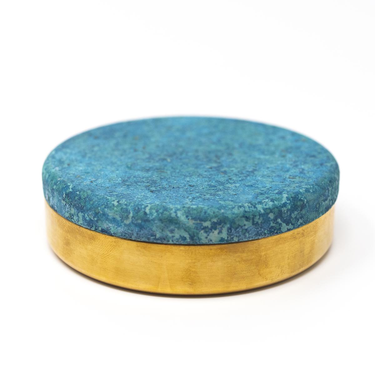 yenchen yawen trinket box blue deep side angle