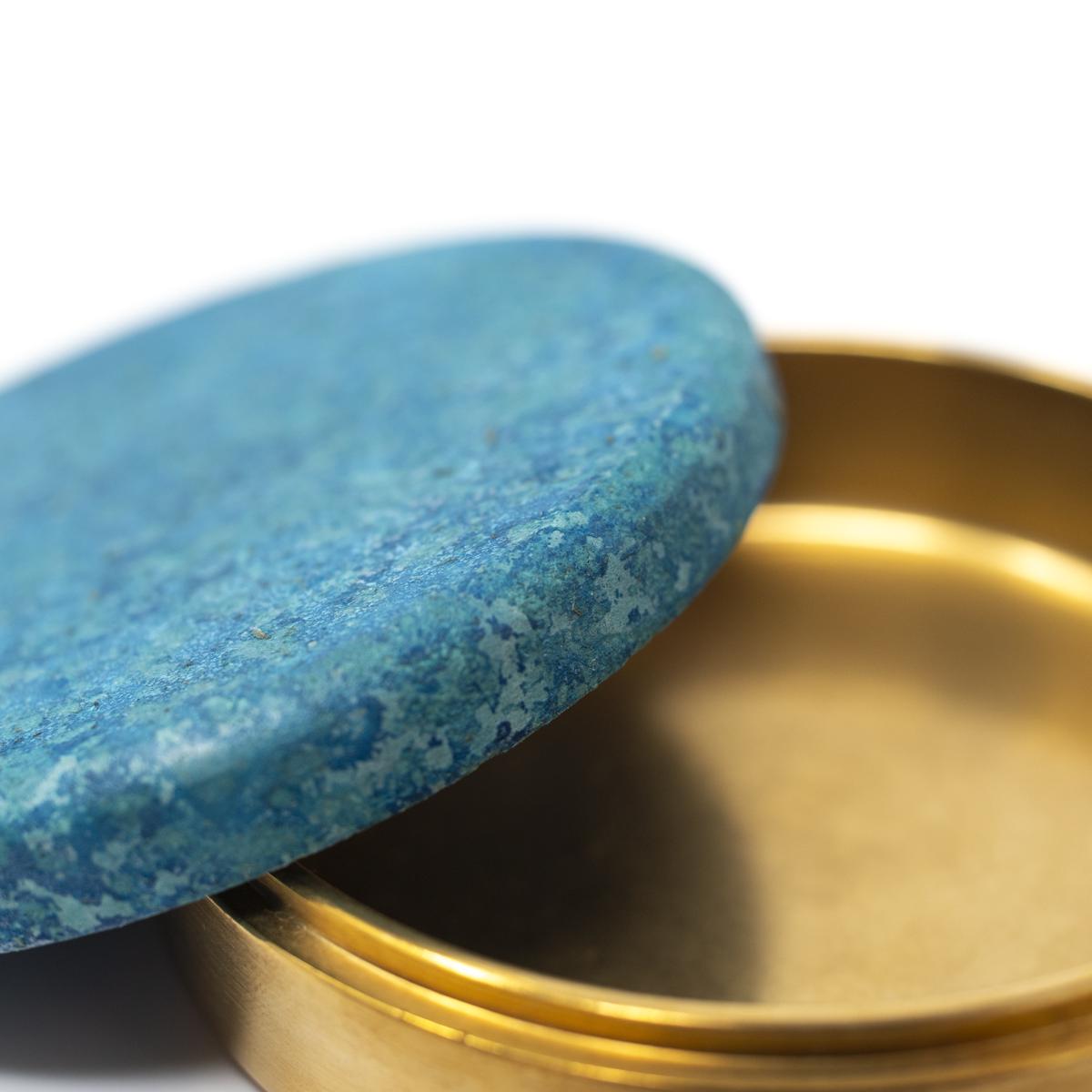 yenchen yawen trinket box blue deep side closeup
