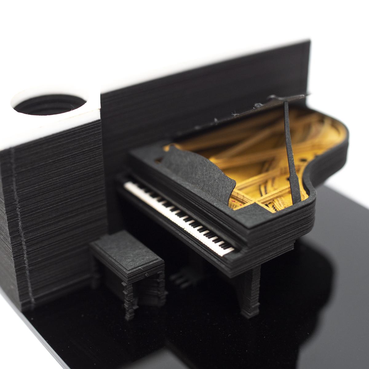 triad piano closeup