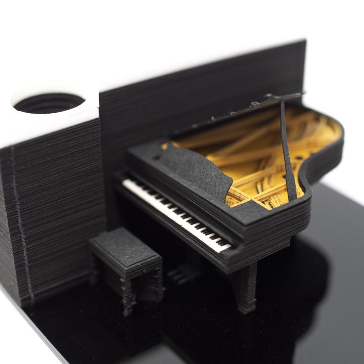 triad piano closeup