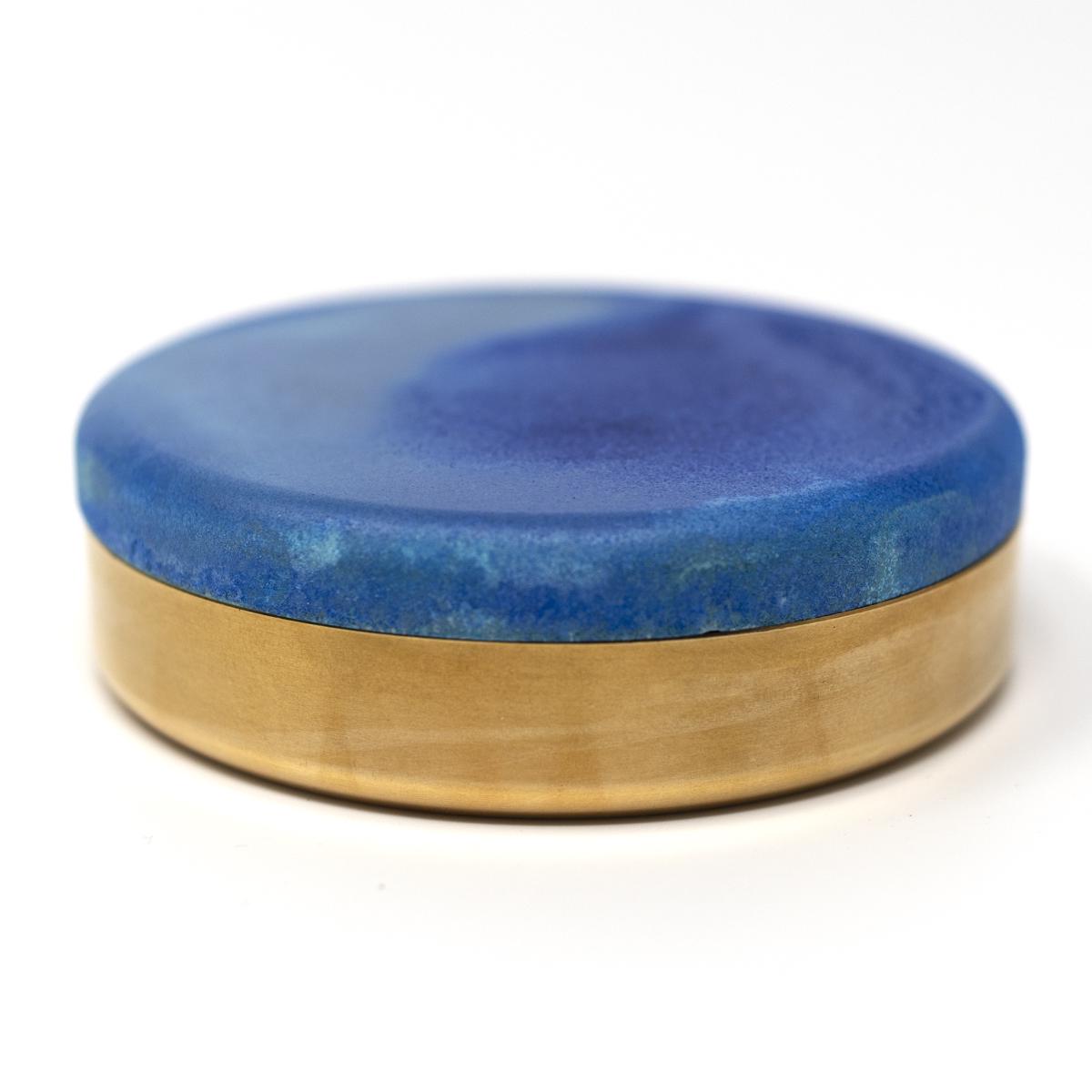 yenchen yawen trinket box blue side angle