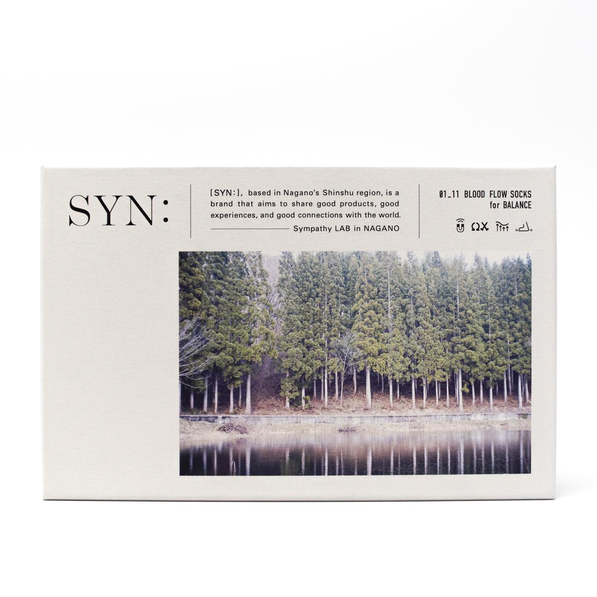 syn blood flow for balance socks box