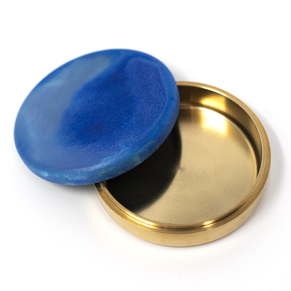 yenchen yawen trinket box blue top open