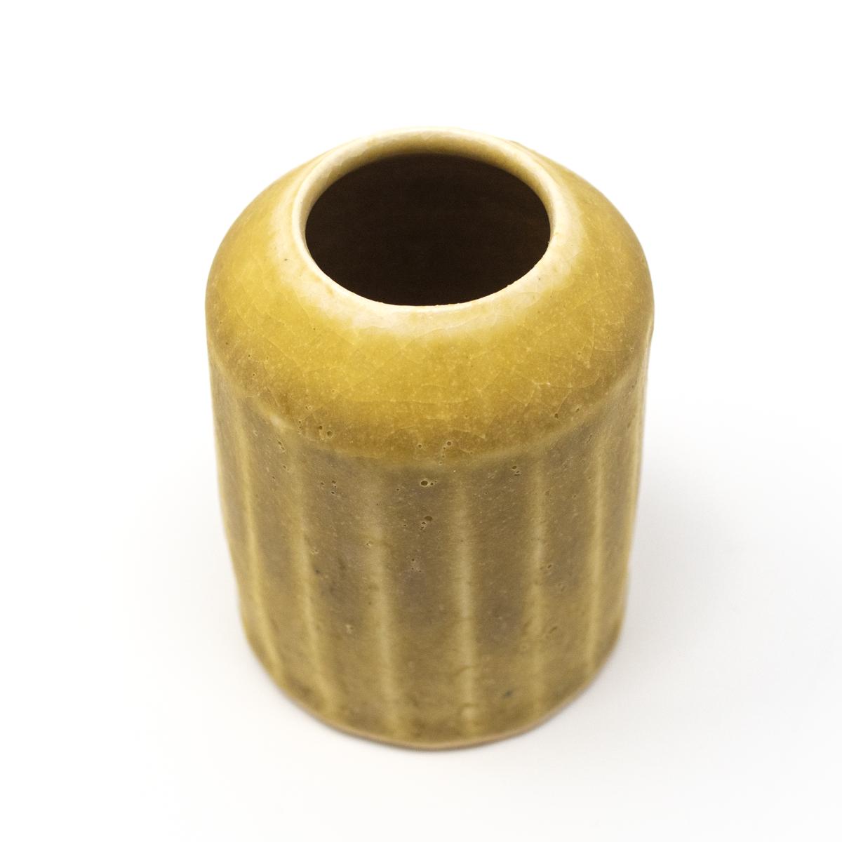 aya ogawa yellow bud vase top angle