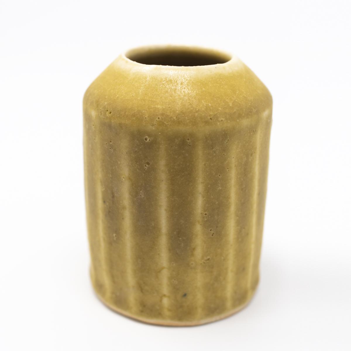 aya ogawa yellow bud vase top closeup