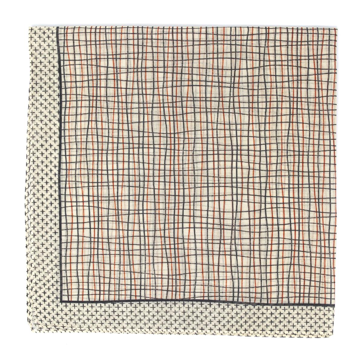 kiriko grid pattern cloth