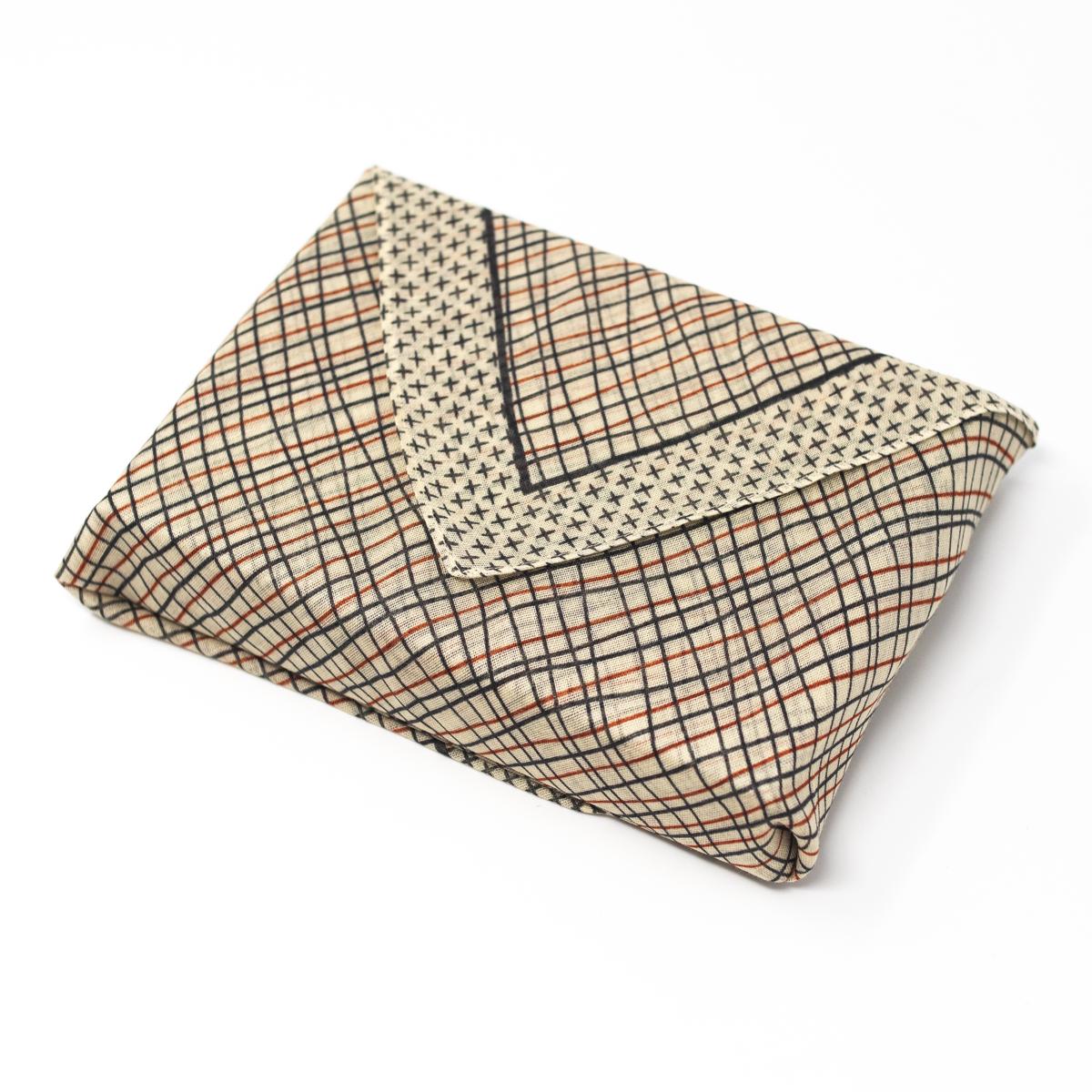 kiriko grid pattern cloth wrapped