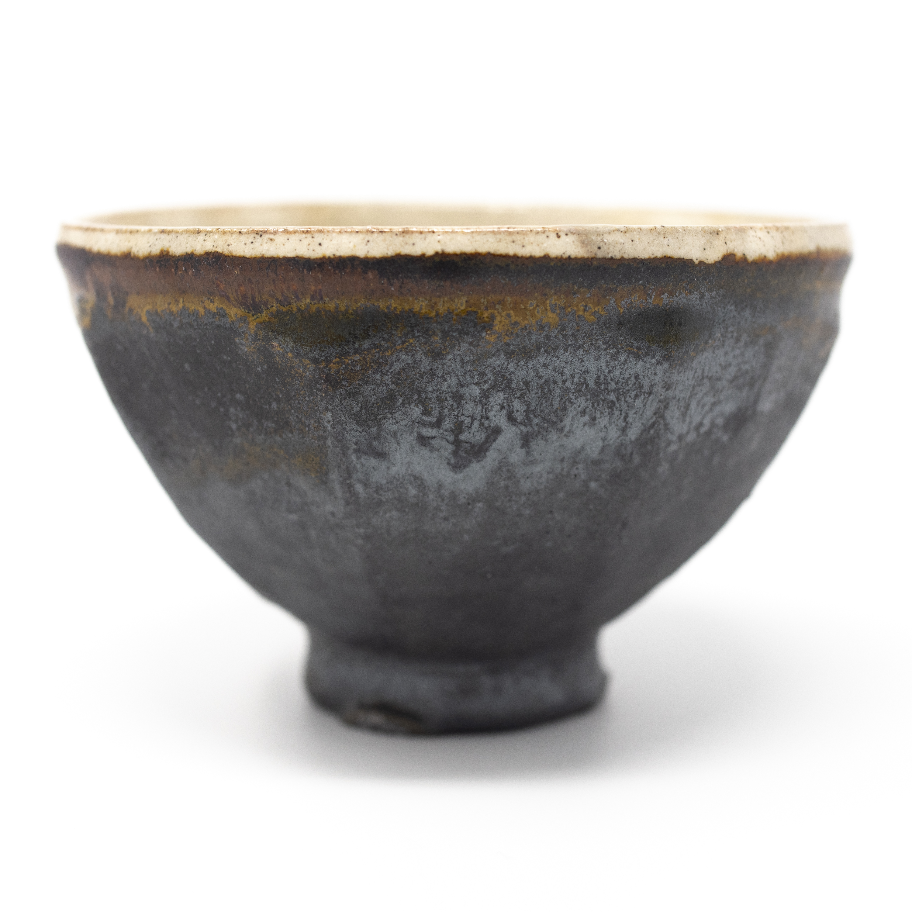 Image of Iron Black Faceted Meshiwan Bowl