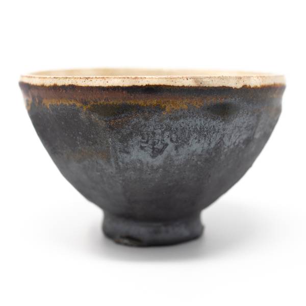 Image of Iron Black Faceted Meshiwan Bowl