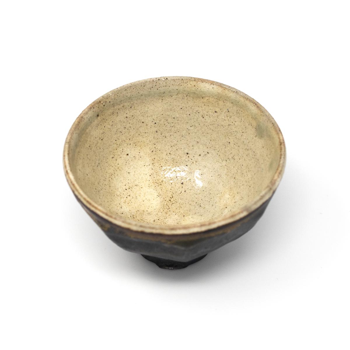 mashiko small brown side bowl top angle