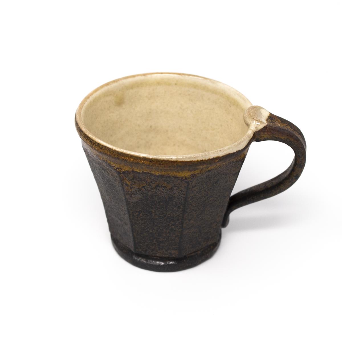 mashiko brown coffee mug side angle