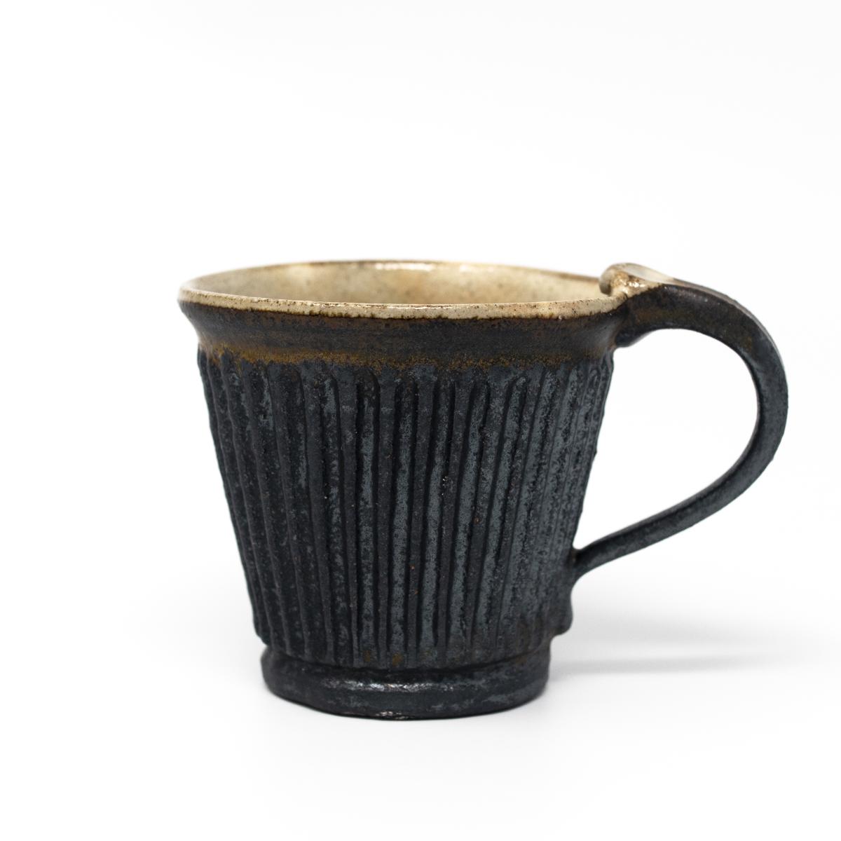 mashiko black coffee mug